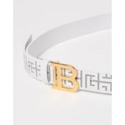 Logo Schnalle Ledergürtel Stilvolles Accessoire