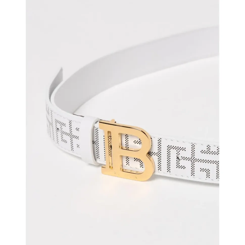 Logo Schnalle Ledergürtel Stilvolles Accessoire