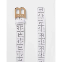 Logo Schnalle Ledergürtel Stilvolles Accessoire