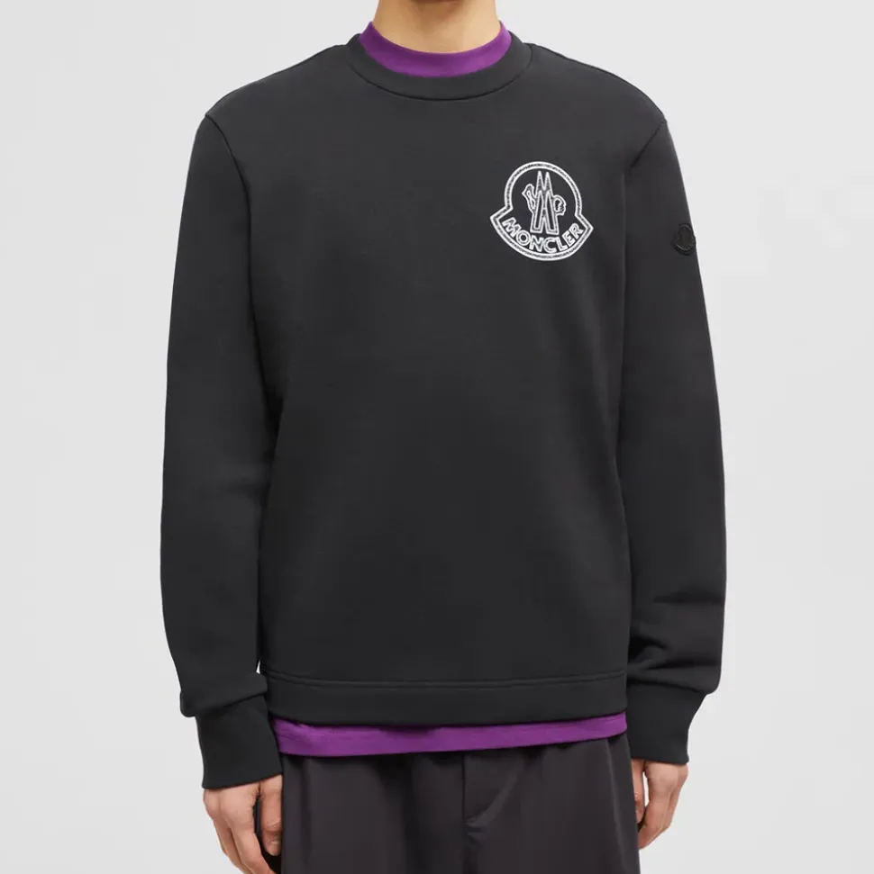 Logo Sweatshirt Schwarz Langarm