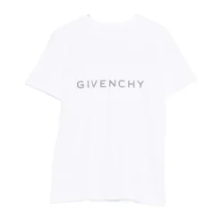 Logo-Print T-Shirt weiß kurze Ärmel