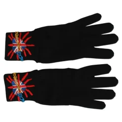 London Bestickte Wollhandschuhe