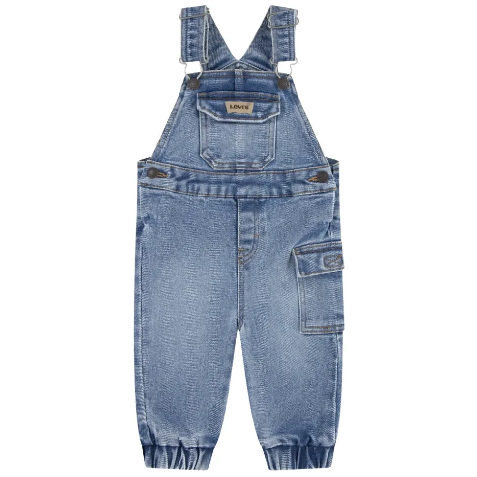 Loose Fit Cargo Latzhose in Blau