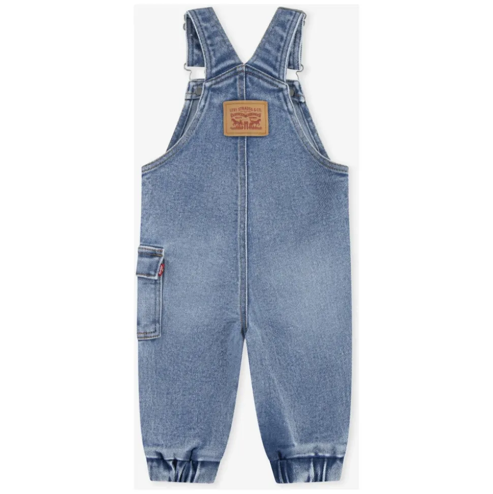 Loose Fit Cargo Latzhose in Blau