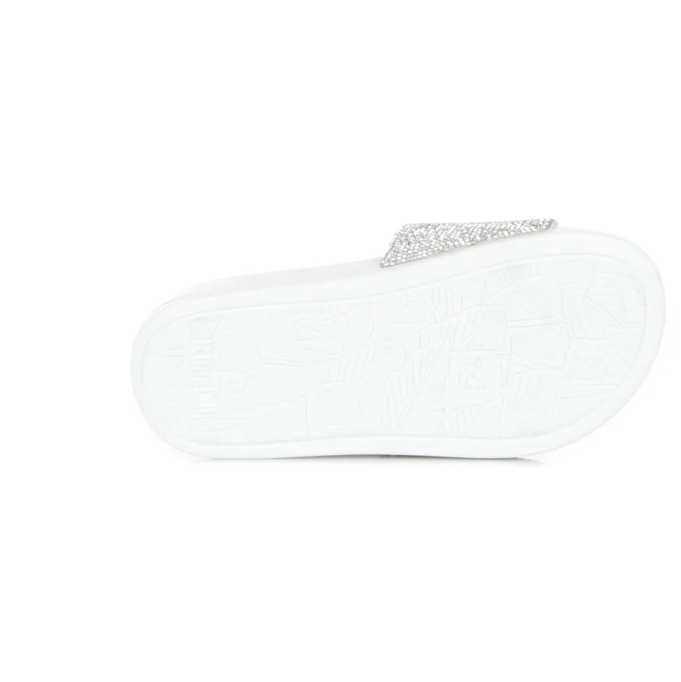 Lord Nermal Slides Rhinestone White