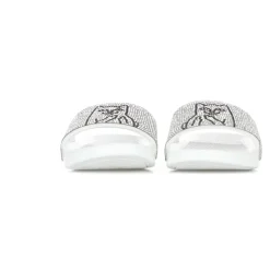 Lord Nermal Slides Rhinestone White
