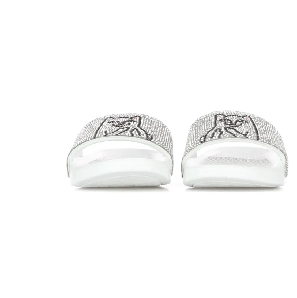 Lord Nermal Slides Rhinestone White