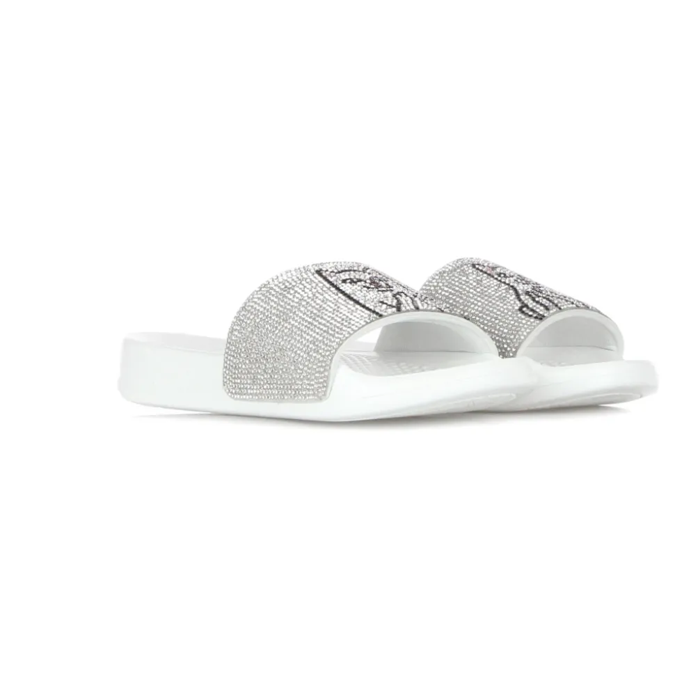 Lord Nermal Slides Rhinestone White