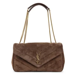 Loulou Medium Matelassé Wildledertasche