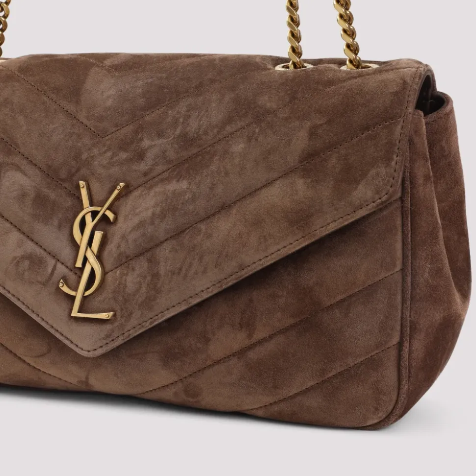 Loulou Medium Matelassé Wildledertasche