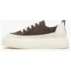 Low Top Leder- & Wildleder-Sneakers