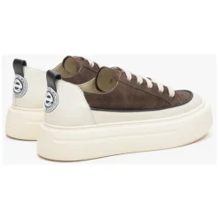 Low Top Leder- & Wildleder-Sneakers
