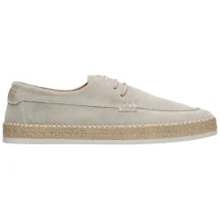 Luxuriöse beige Schnür-Mokassins