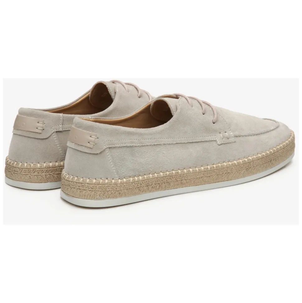 Luxuriöse beige Schnür-Mokassins