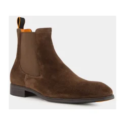 Luxuriöse Braune Wildleder Chelsea Stiefel