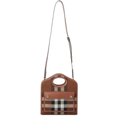 Luxuriöse Check Mini Schultertasche