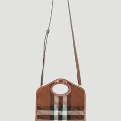 Luxuriöse Check Mini Schultertasche