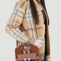 Luxuriöse Check Mini Schultertasche