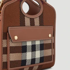 Luxuriöse Check Mini Schultertasche