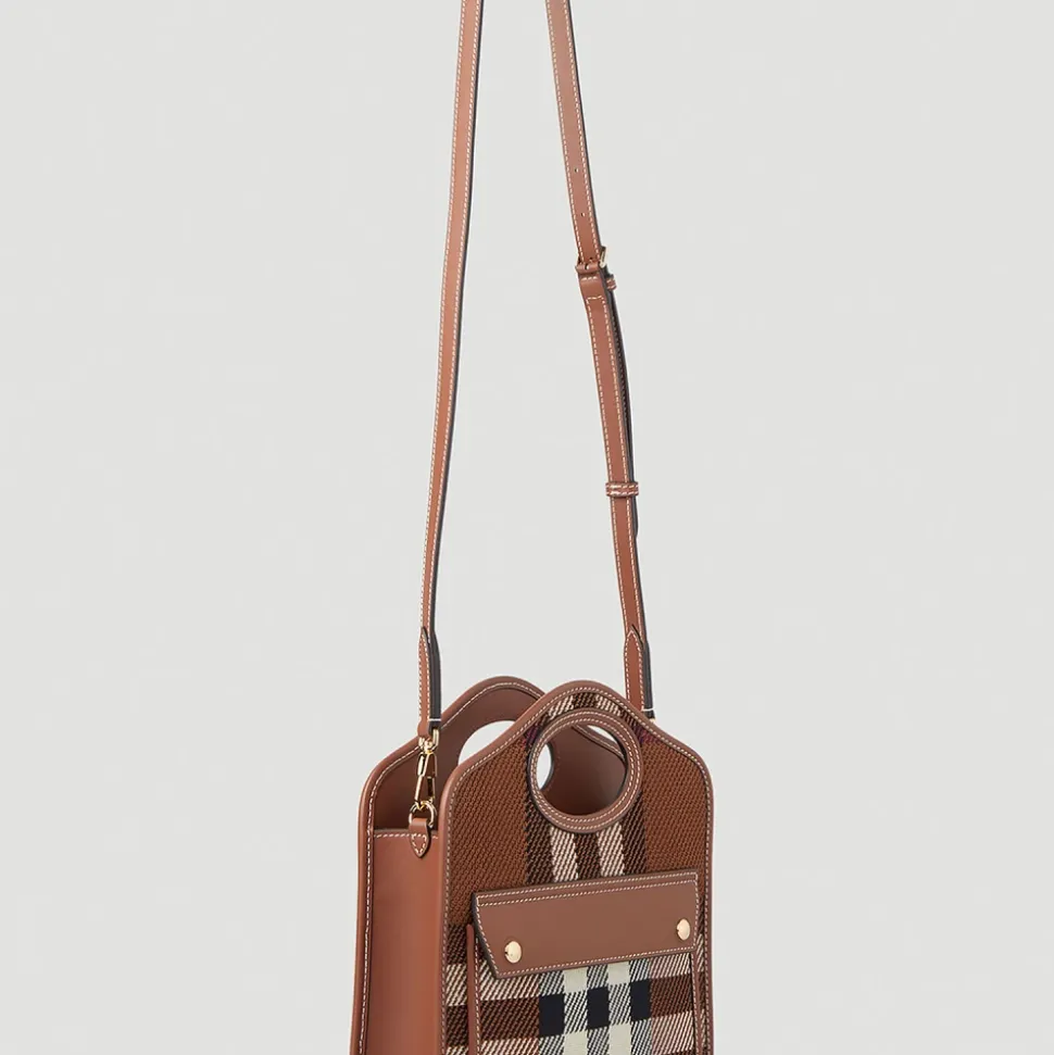 Luxuriöse Check Mini Schultertasche