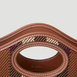 Luxuriöse Check Mini Schultertasche