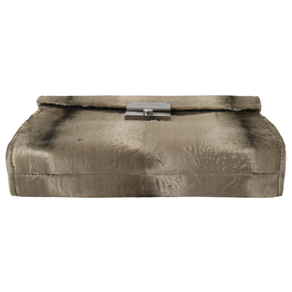 Luxuriöse Croco-Print Samt Aktentasche Clutch