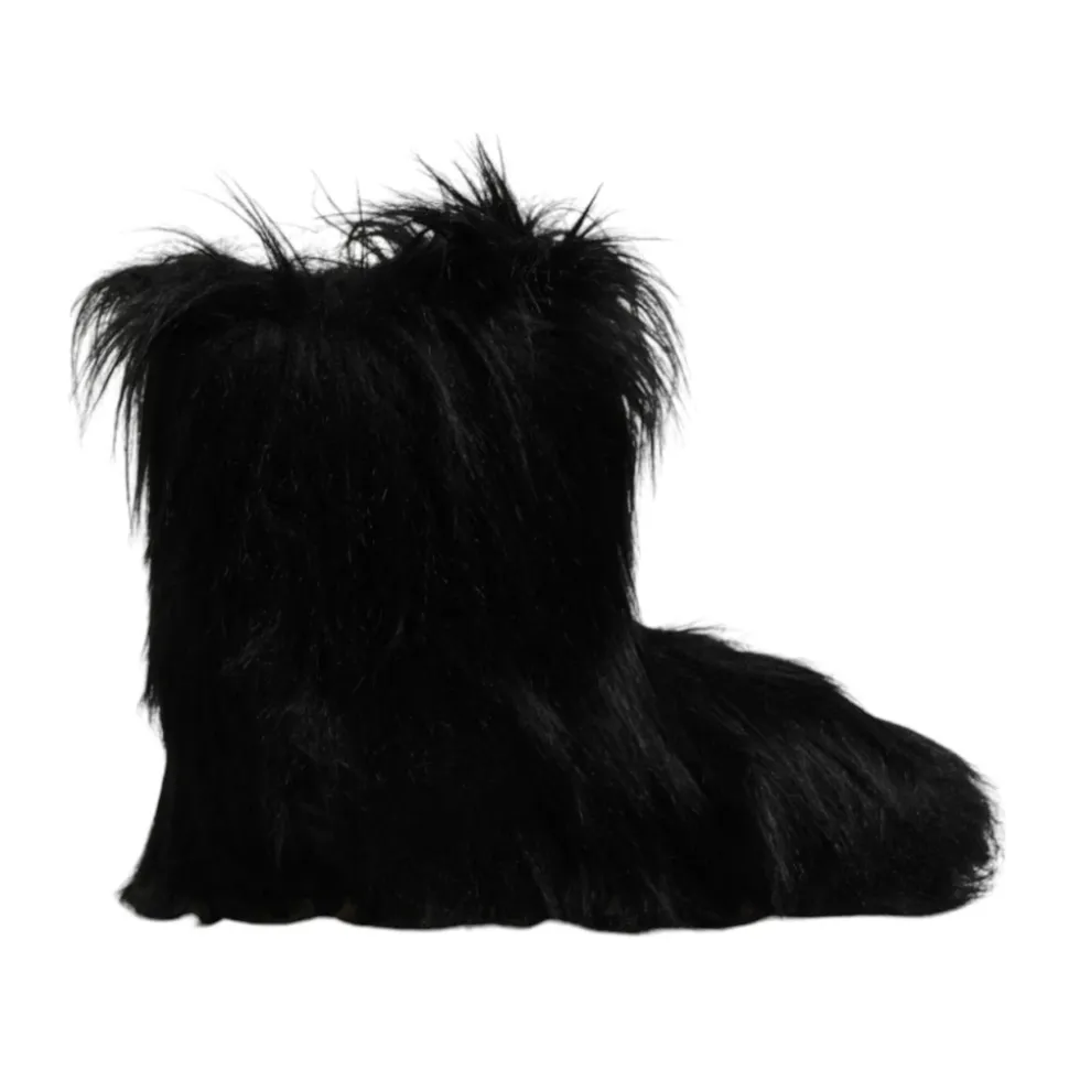 Luxuriöse Faux Fur Mid-Calf Stiefel