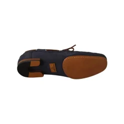 Luxuriöse Leder-Bootsschuhe mit Logo