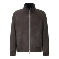 Luxuriöse Shearling-Lederjacke