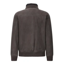 Luxuriöse Shearling-Lederjacke
