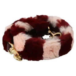 Luxuriöser Bordeaux Pink Pelz Schultergurt