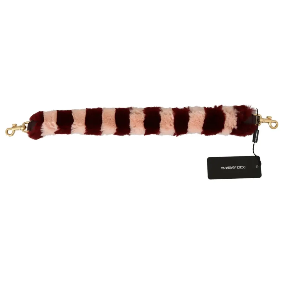 Luxuriöser Bordeaux Pink Pelz Schultergurt