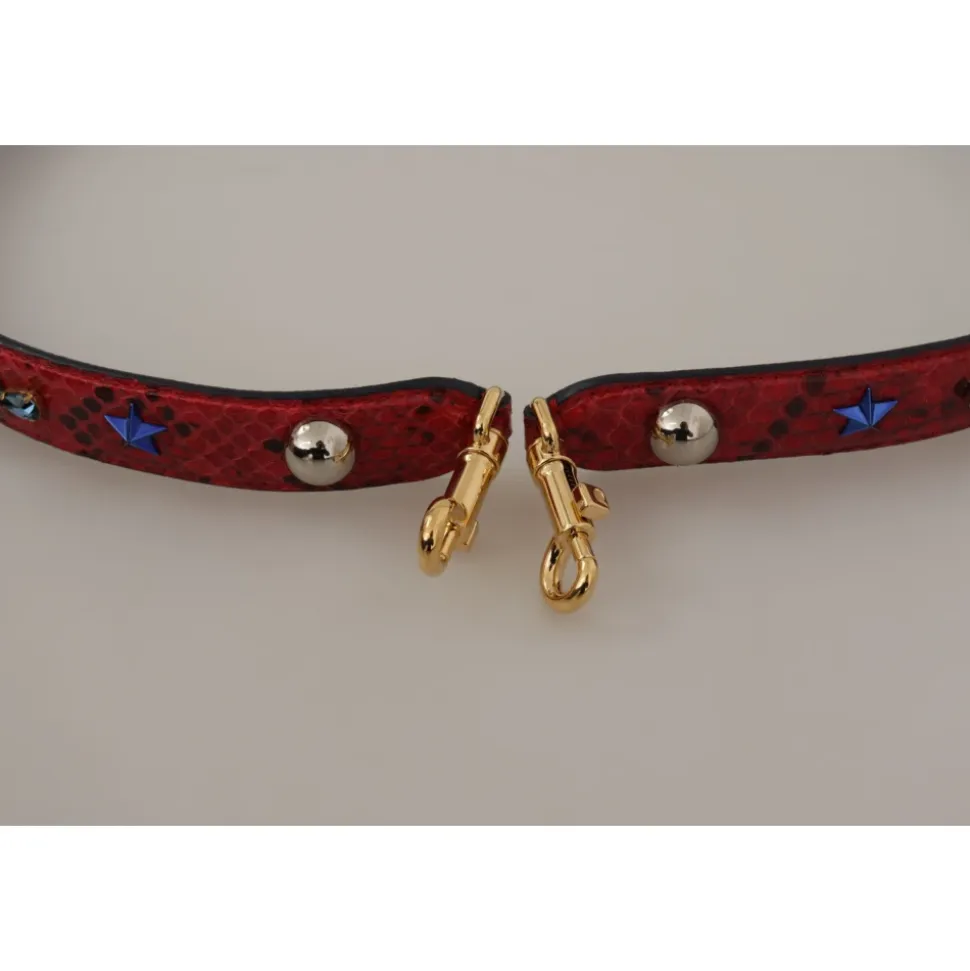 Luxuriöser Roter Python-Leder-Schulterriemen
