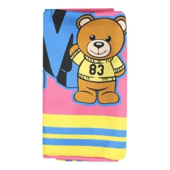 Luxuriöses Seidenschal mit Teddybär-Print