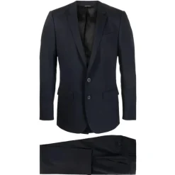 Marineblauer Slim Fit Wollanzug