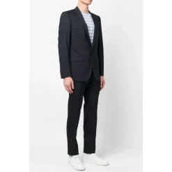 Marineblauer Slim Fit Wollanzug
