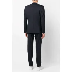 Marineblauer Slim Fit Wollanzug