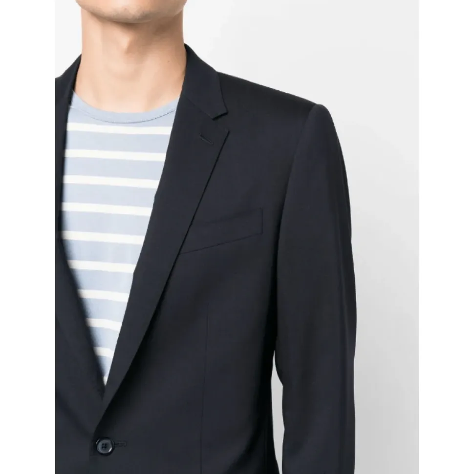 Marineblauer Slim Fit Wollanzug