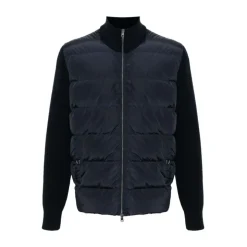 Marineblauer Wollstrickjacke