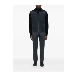 Marineblauer Wollstrickjacke