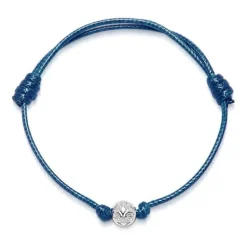 Marineblaues Armband mit Schnur
