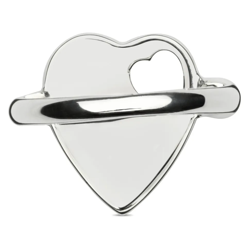 Markenring aus Sterlingsilber mit Herzmotiv