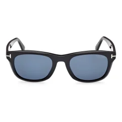 Mattschwarze quadratische Sonnenbrille