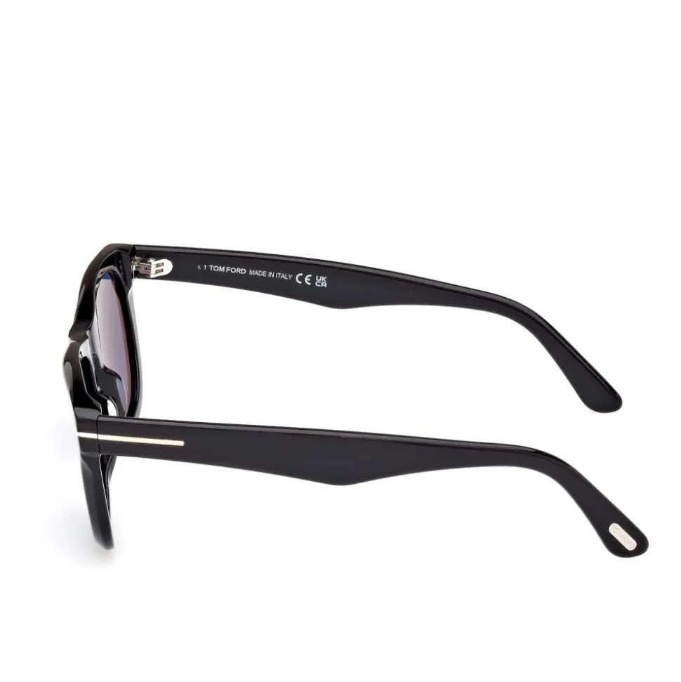 Mattschwarze quadratische Sonnenbrille