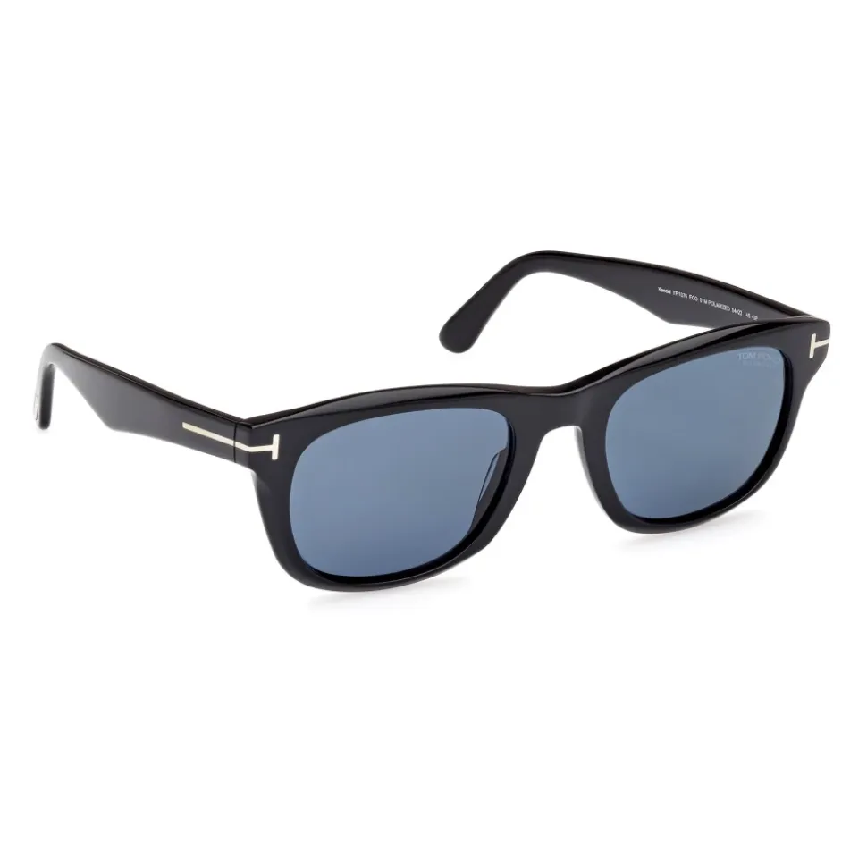 Mattschwarze quadratische Sonnenbrille