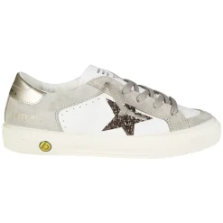 May Leather Dett Suede Glitter Star