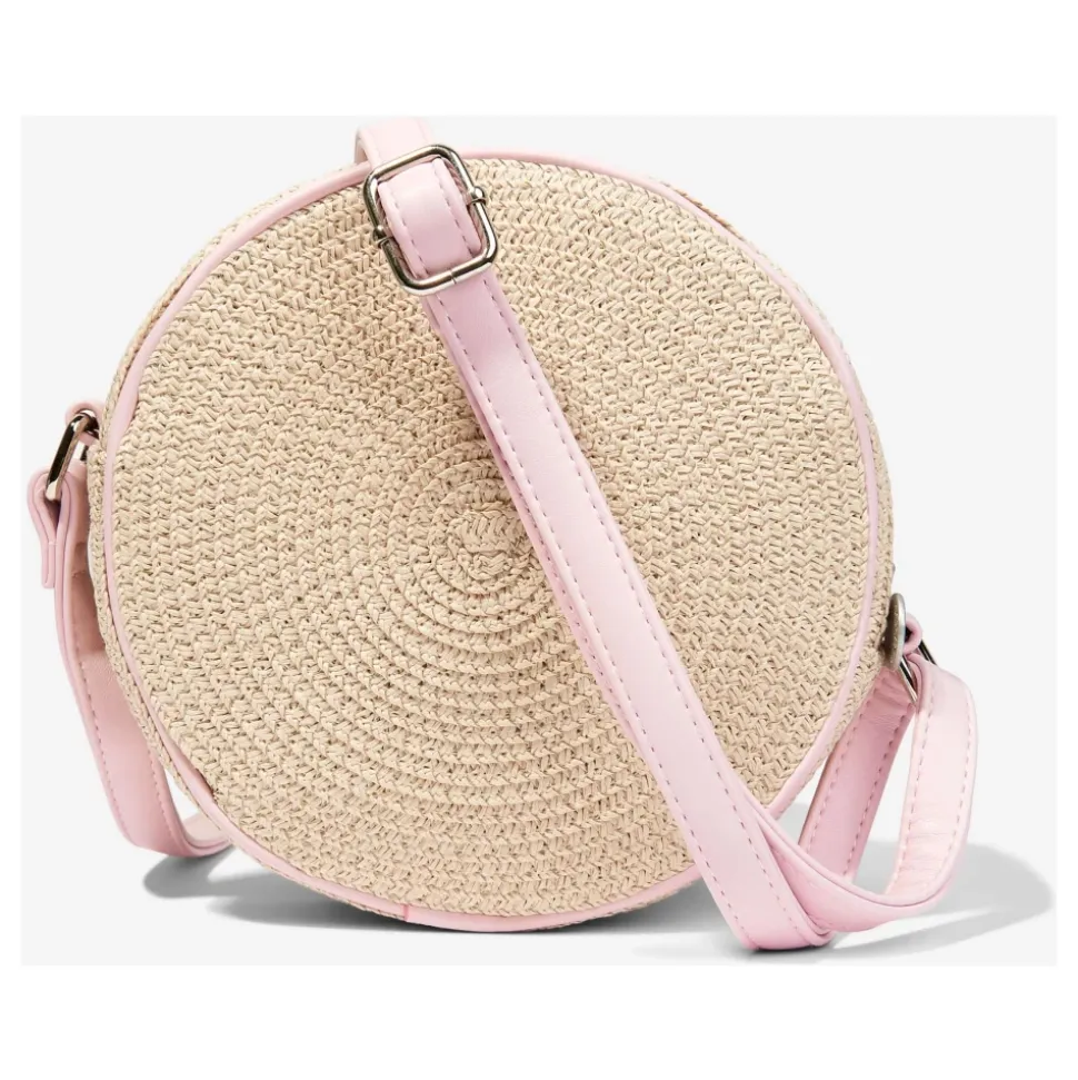 Mädchen Beige Strohschultertasche