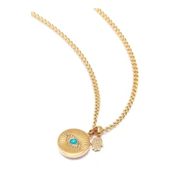 Men's Evil Eye and Hamsa Hand Necklace