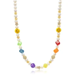 Men's Pair of Dice Pearl Necklace