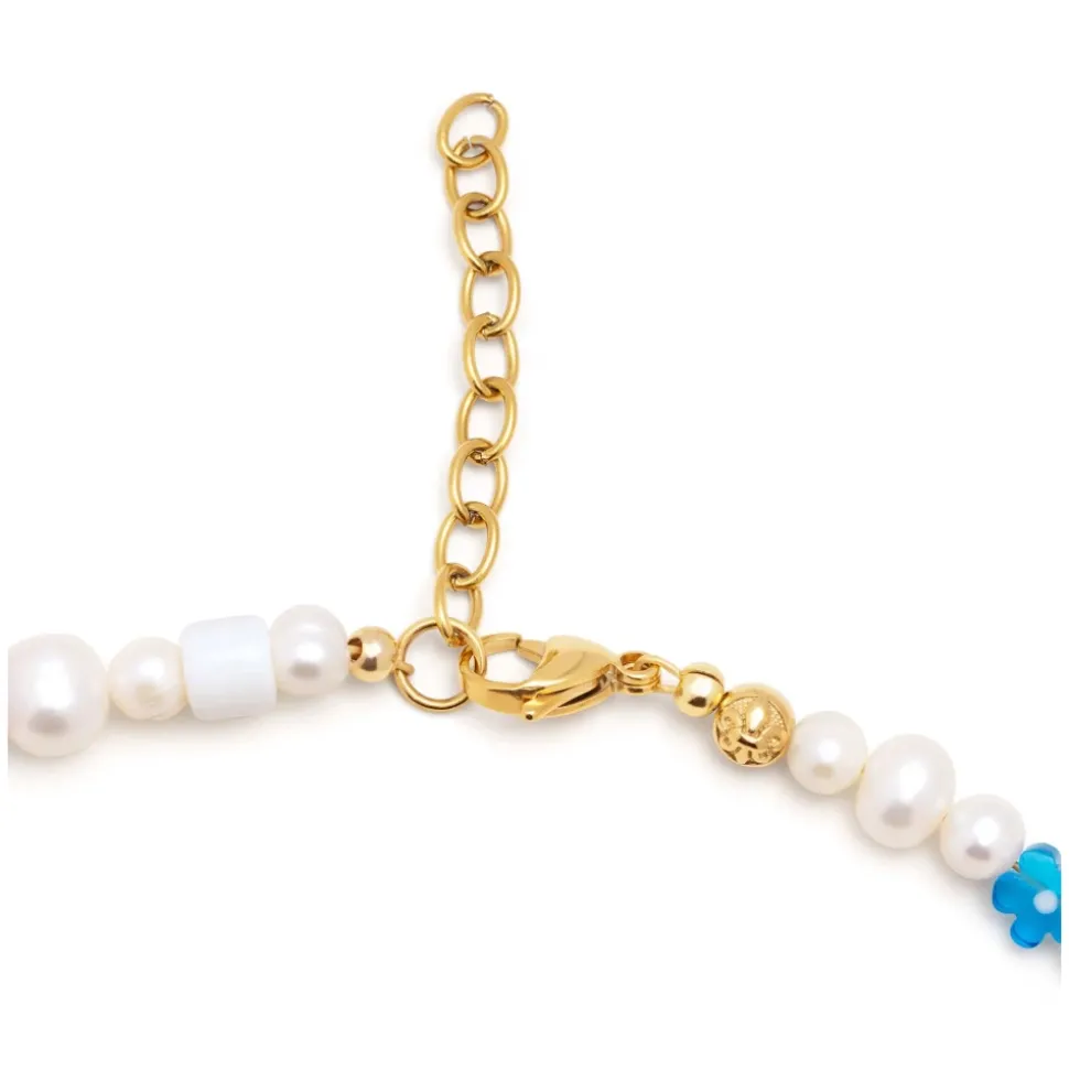 Men's Panda Pearl Necklace with Assorted Beads